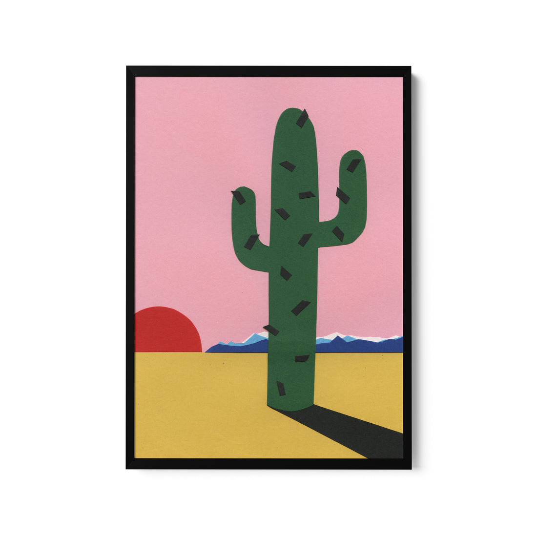 a picture of a cactus on a pink background