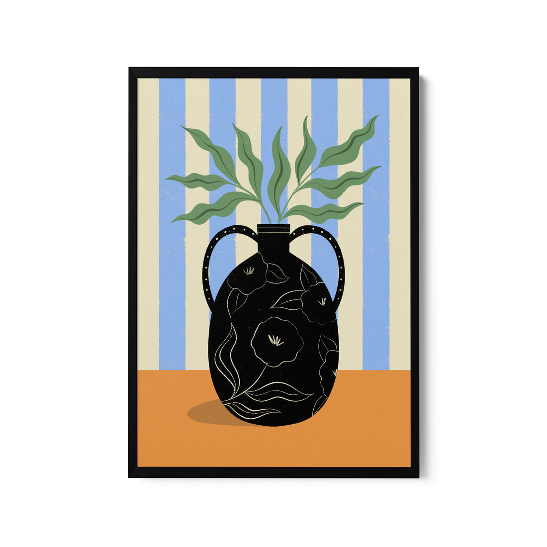 a picture of a vase with a plant in it