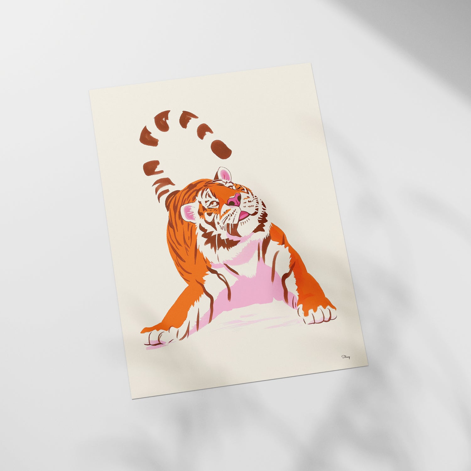 a picture of a tiger on a piece of paper