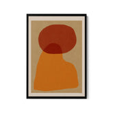 a picture of an orange and red abstract painting