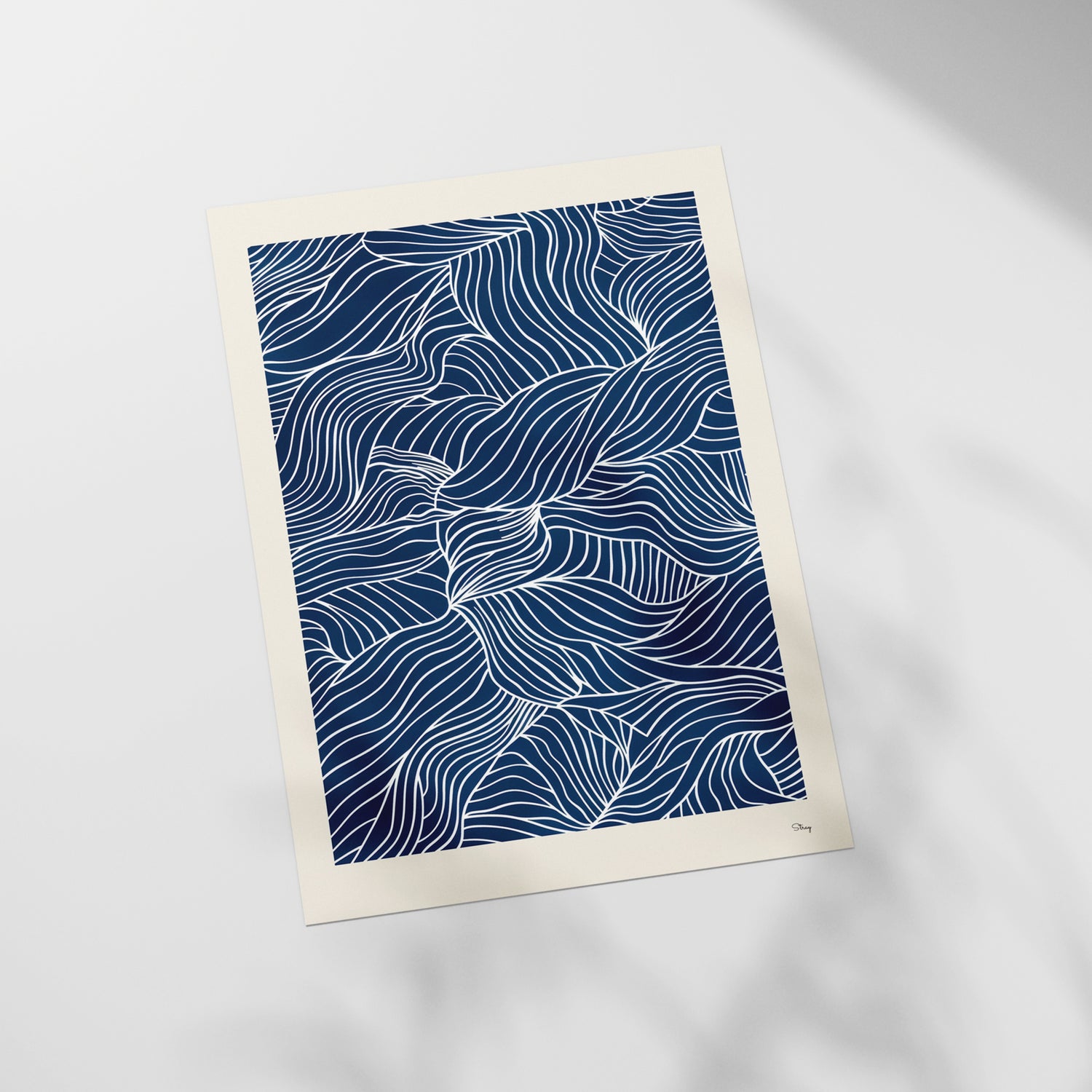 a picture of a blue and white pattern on a white background