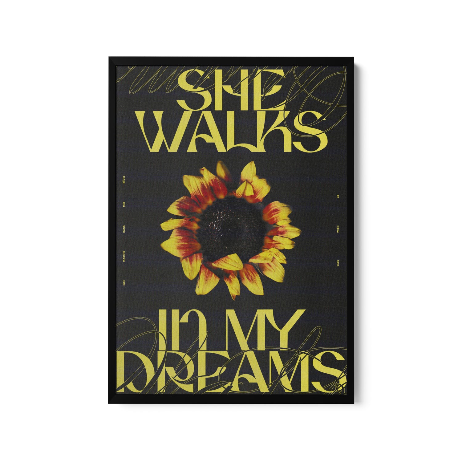 a book cover with a sunflower and the words she walks it&