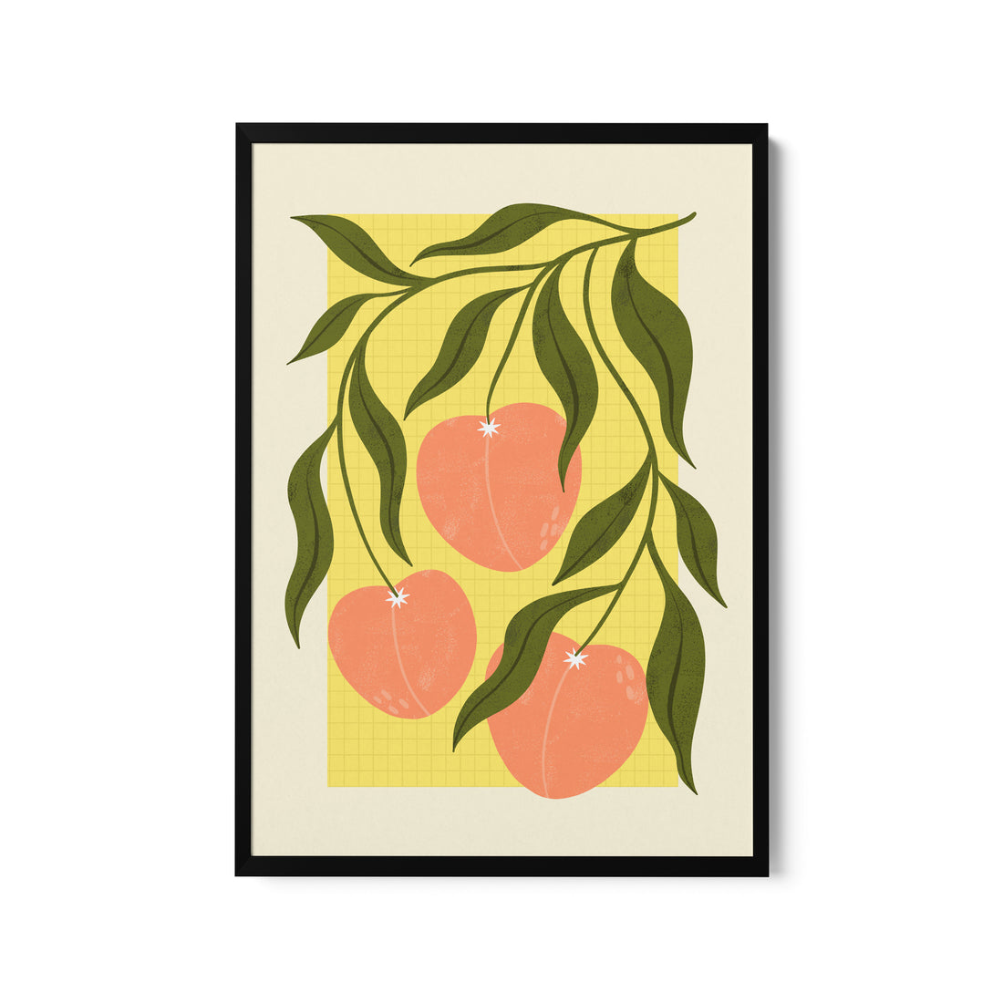 a picture of some fruit hanging on a wall