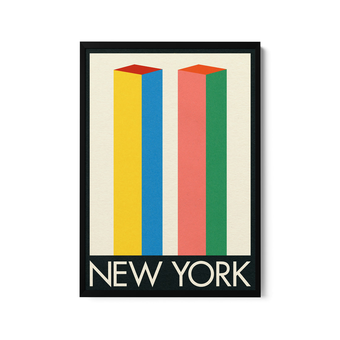 a picture of a new york poster on a wall