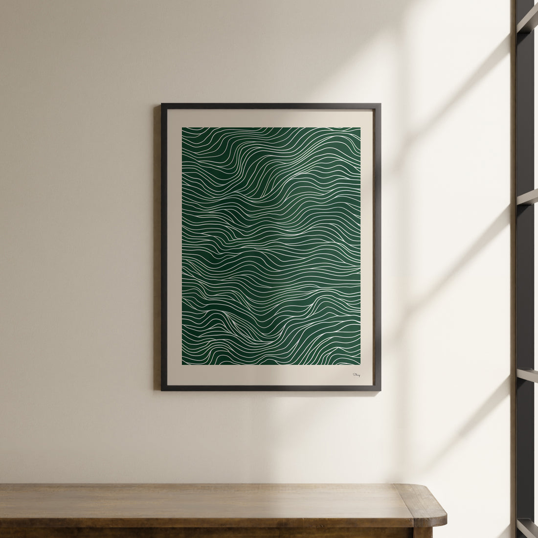 Currents Green Art Print