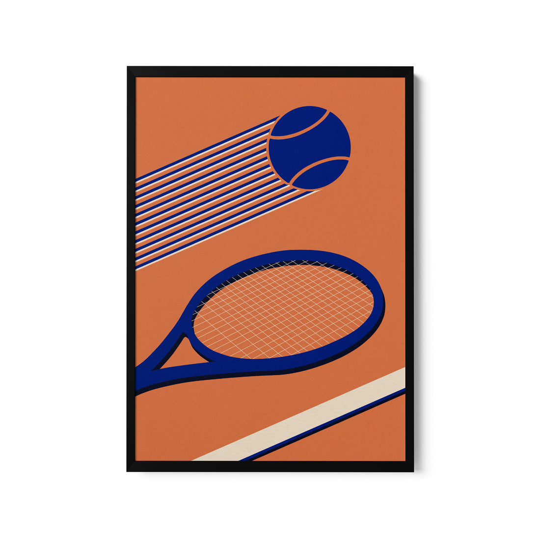 a picture of a tennis racket and ball